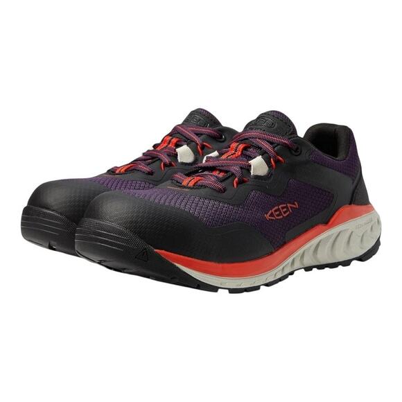 KEEN Sweet Grape/Black Utility Tempe Comp Toe Lightweight Work Shoes | NEW! - Picture 1 of 13